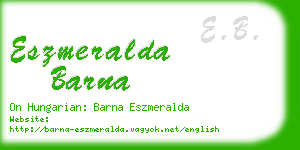 eszmeralda barna business card